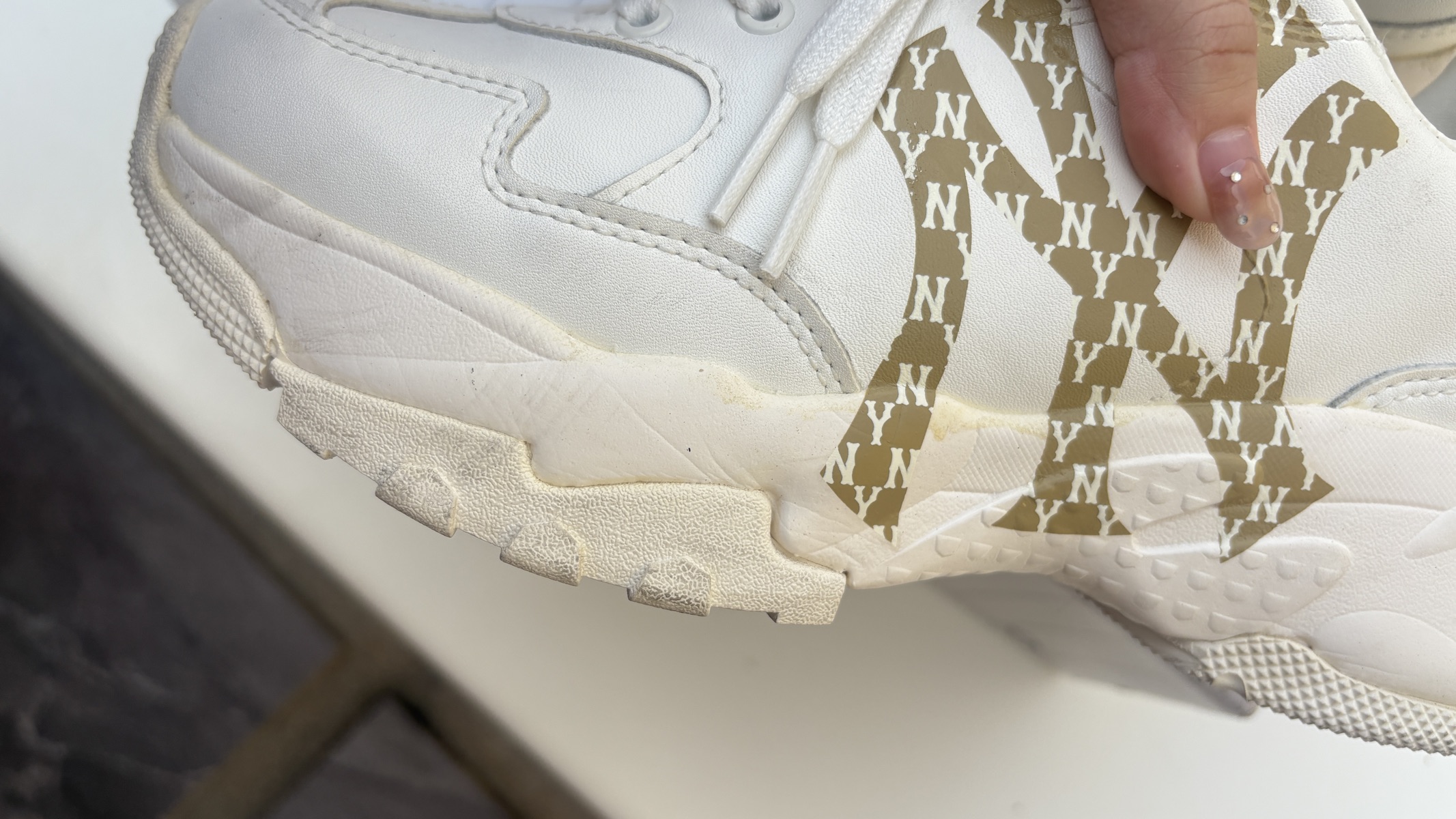 MLB Big Ball Chunky Monogram New York Yankees Ivory | SASOM