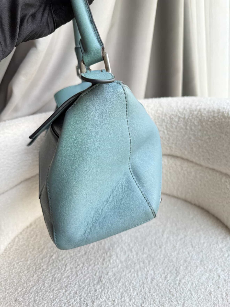 Loewe Small Puzzle Bag Soft Grained Calfskin With Silver